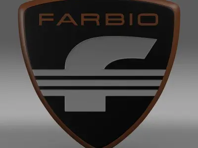 Farbio logo 3D model