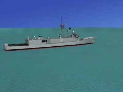 FFG 05 Adelaide Class Frigate HMAS Melbourne 3D model
