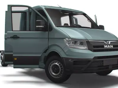 MAN TGE Chassis DoubleCab L2 HQInterior 2023 3D model