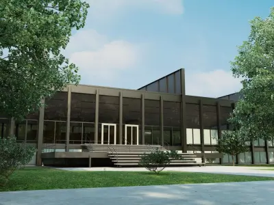 Photorealistic Office Building Scene 3D model