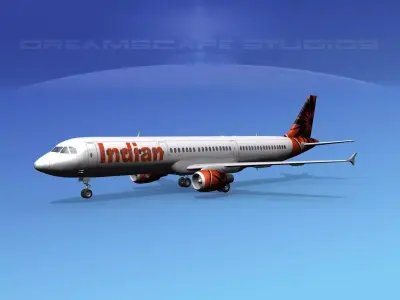 Airbus A321 Indian Air 3D model