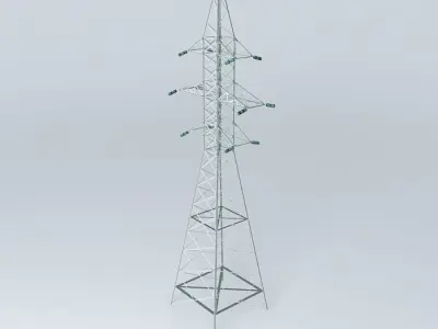 Transmission line tower 23 Ulbrokas Dzelzavas street Riga Latvia Free 3D model