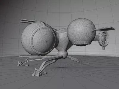Sci-Fi Concept Helicopter 3D model