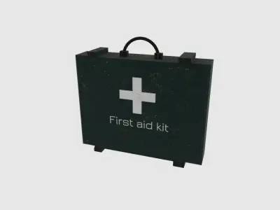 First aid kit Low-poly 3D model