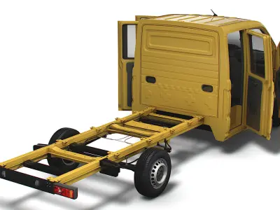 MAN TGE Chassis DoubleCab L3 HQInterior 2023 3D model