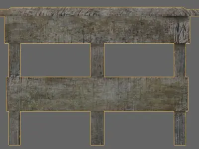 Old Table  Low-poly 3D model