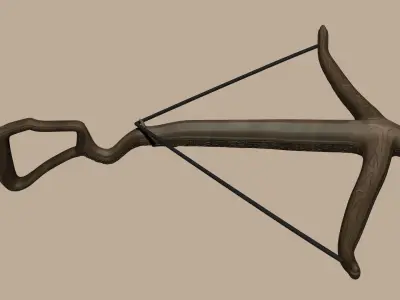 Wood Crossbow - Simple Weapon Low-poly 3D model