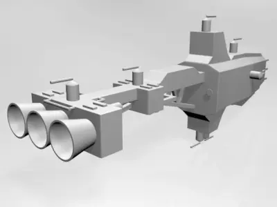 Space Cruiser 01 3D model