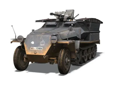 SD KFZ 251 7 Ausf C Pioneer Assault bridge 3D model