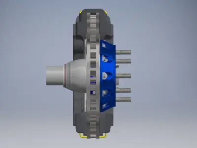 Car Brake Discs Front 3D model