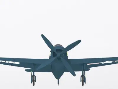 grumman bearcat Low-poly 3D model