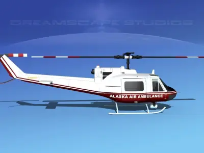 Bell 204 Alaska Air Ambulance 3D model
