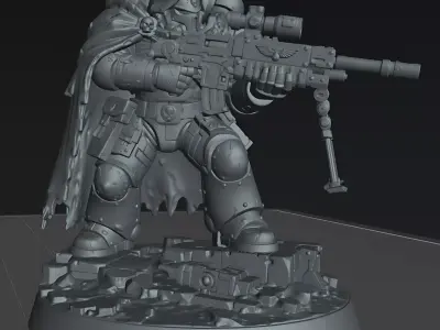 Shadow Marksman Power Armor STL Sci Fi Miniature Figure 3D print model