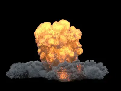 FumeFx - Effectos Bomb Low-poly 3D model