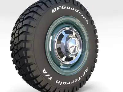 Toyota Land Cruiser FJ 40 Wheel 2 3D model