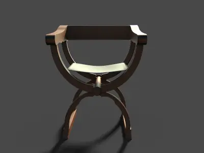 Roman Curule seat chair 3D print model