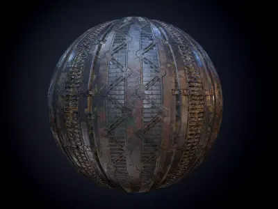 Sci-Fi Military Seamless PBR Texture 49 Texture