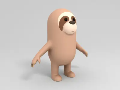 Cartoon Sloth 3D model