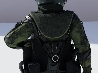 Space mech pilot 3D model