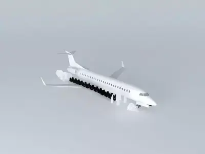 How to put my interior into the model of ERJ 145 XR Free 3D model