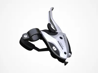 Bicycle handle bar with gear shifter 3D model