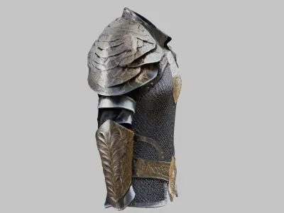 Sci-fi Armor Set - Modular Design Low-poly 3D model
