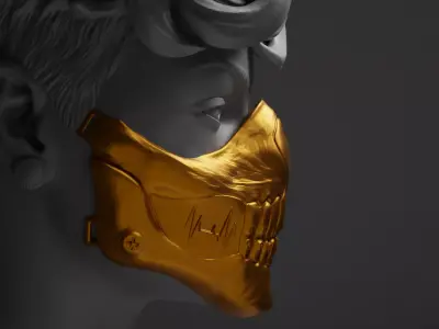 Cyborg Mask STL for 3D  3D print model