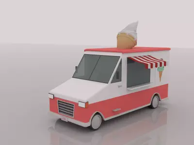 Ice cream truck 3D model