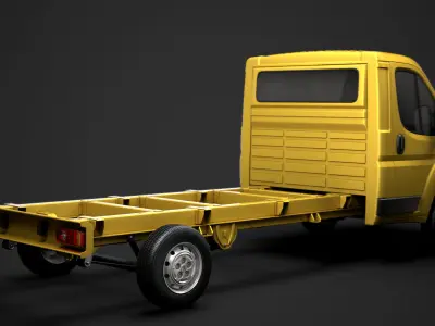 Peugeot Manager Chassis Truck Single Cab 4035WB 2014 3D model