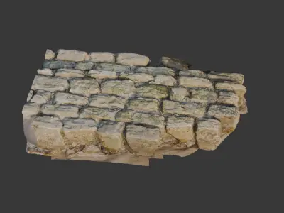Old Stone Pavement Scan 3D model
