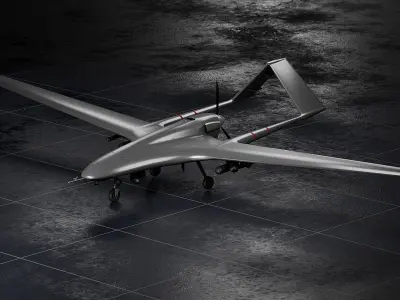 Bayraktar TB2 Low-poly 3D model