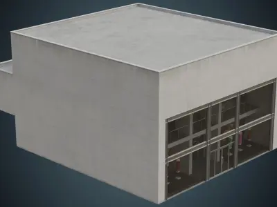 Building 7B Low-poly 3D model