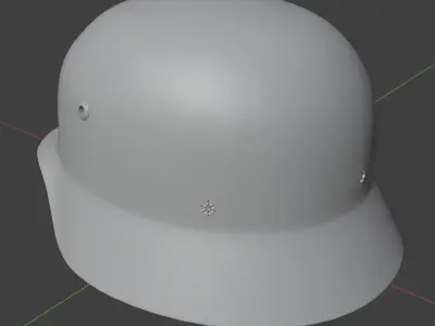 Stahlhelm M35 ET64 Scale 1 to 1 3D model