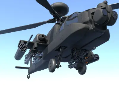 AH Apache 64 Low-poly 3D model