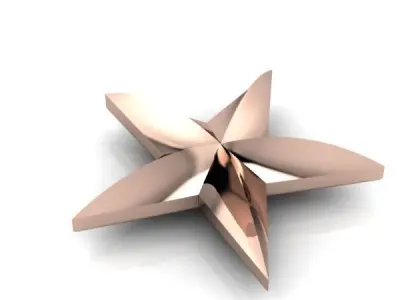 Military 3D 5 FIVE Point Star 3D print model