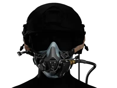 SOLR HALO MASK Low-poly 3D model