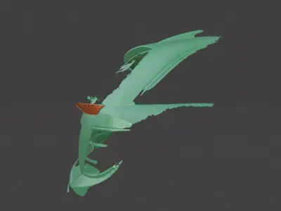 W204 wagon spoiler 3D model