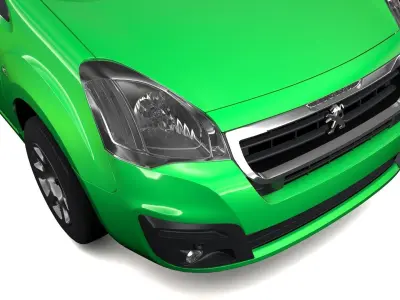 Peugeot Partner Van L2 2slidedoors 2017 3D model