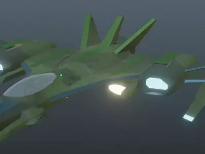 Space Jet Low-poly 3D model