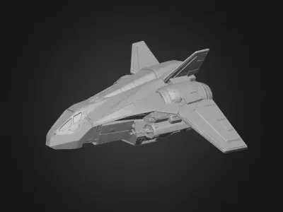 Neon Spaceship 3D model