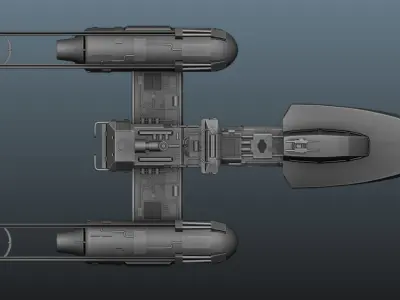 BTL Y-wing Low-poly 3D model