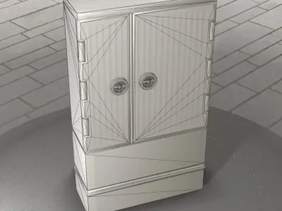Electrical Distribution Cabinet 111 Low-poly 3D model