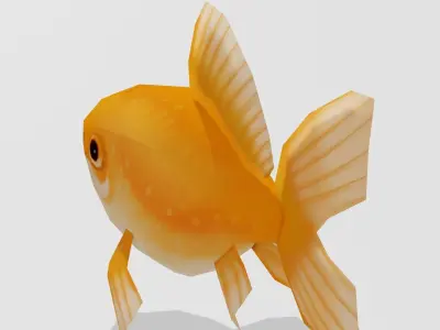 Golden Fish - Hand Painted 3D model