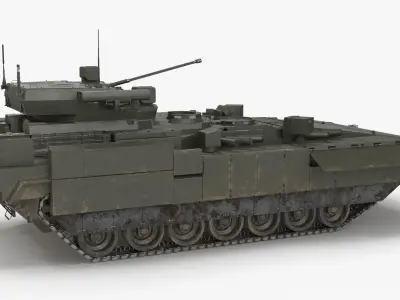 T-15 Armata Green Dirt No Logo Low-poly 3D model