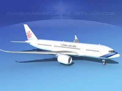 Airbus A350-800 China Airlines 3D model