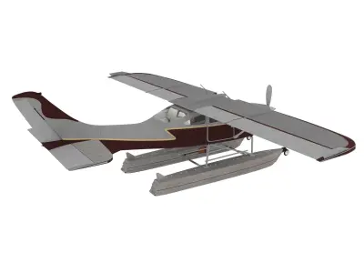 Aircraft06 float plane 3D model