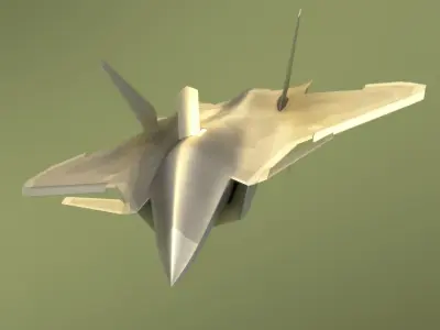 6th generation fighter Low-poly 3D model