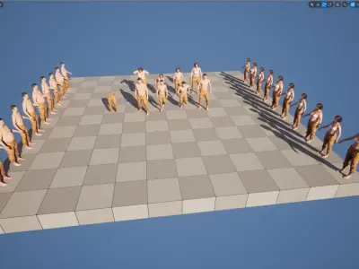 Tactical Pants 24 - All MH Bodies and UE5 Skeletons - Rigged Low-poly 3D model