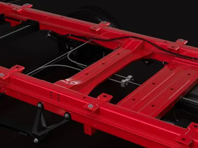 VW Crafter Chassi DoubleCab L3 2017 3D model