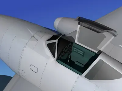 Messerschmitt ME-262A1 Bare Metal 3D model